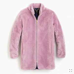 J.Crew Zip-up plush fleece coat-J9064-SMOKY WISTER